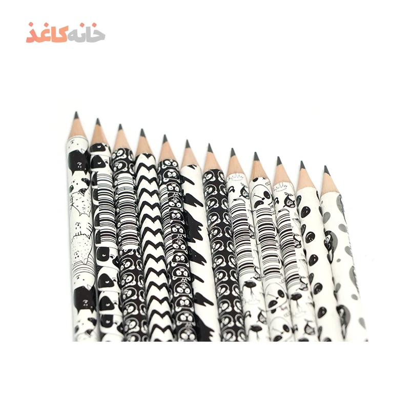 مدادمشکی طرح دار اریا مدل سیاه و سفید - Image 2
