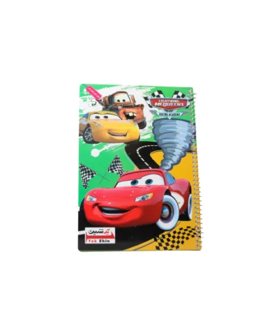 دفتر40برگ حاشیه دار یک شین طرح ماشین ها