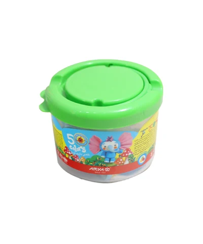 خمیر بازی 5 رنگ سطلی سبز آریا