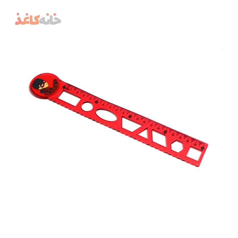 خط کش 20سانت شابلون دار قرمز