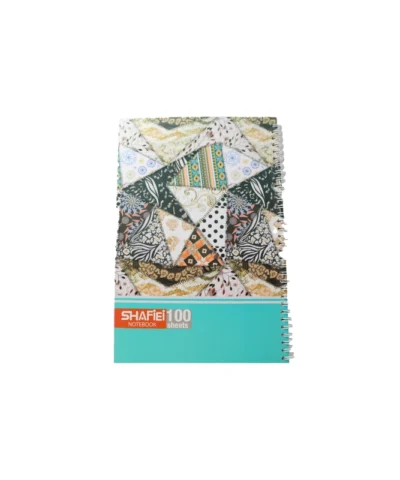 دفتر100برگ فنری رحلی شفیعی طرح فرش