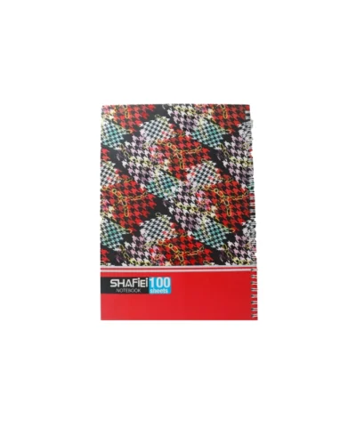 دفتر100برگ فنری رحلی شفیعی طرح قرمز