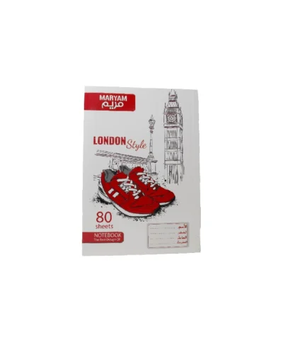 دفتر80برگ ته چسب مریم طرح کفش