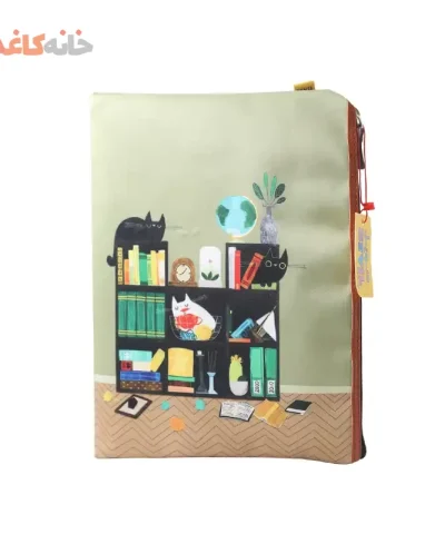 Alternative view of پوشه پارچه ای سویل طرح گربه و قفسه کتاب