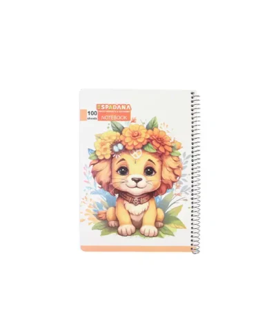 دفتر 100برگ فنری اسپادانا طرح شیر