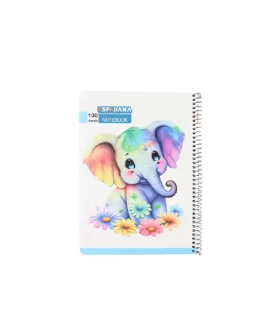 دفتر 100برگ فنری اسپادانا طرح فیل