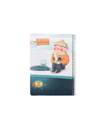 دفتر 100برگ فنری اسپادانا طرح پسر ماهی گیر