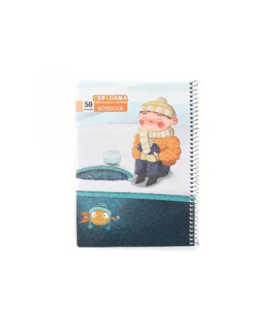 دفتر 50 برگ فنری اسپادانا طرح پسر ماهی گیر