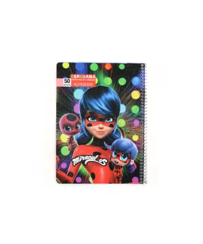 دفتر 50 برگ فنری اسپادانا طرح دختر کفشدوزکی