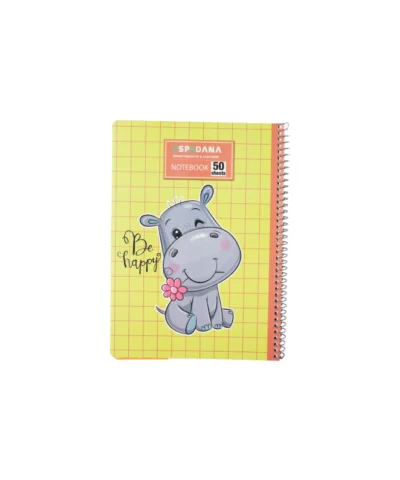 دفتر 50 برگ شطرنجی فنری اسپادانا طرح اسب ابی