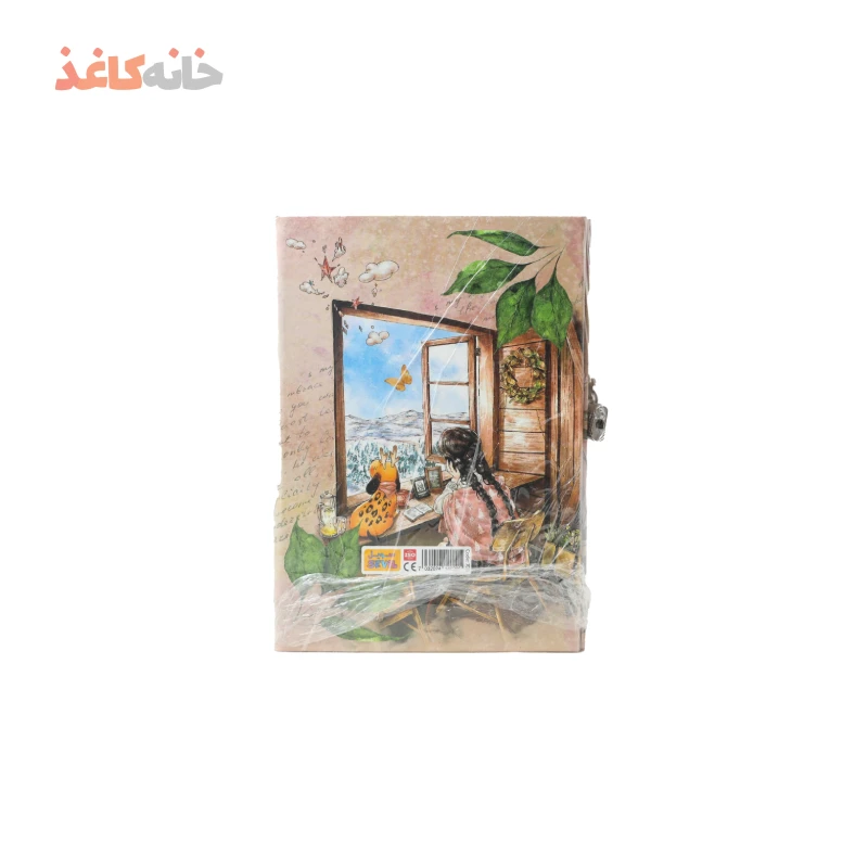 دفتر خاطرات قفل دار (قاب دار) سویل طرح دختر و سگ و سنجاب - Image 2