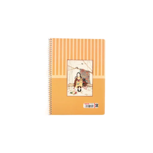 دفتر 50 برگ  فنری اسپادانا طرح دختر روی تنه درخت - Image 2