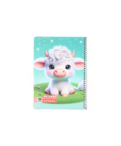 دفتر 50 برگ فنری اسپادانا طرح گاو