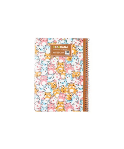 دفتر 50 برگ فنری اسپادانا طرح استیکر گربه