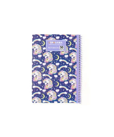 دفتر 50 برگ فنری اسپادانا طرح استیکر یونی کورن