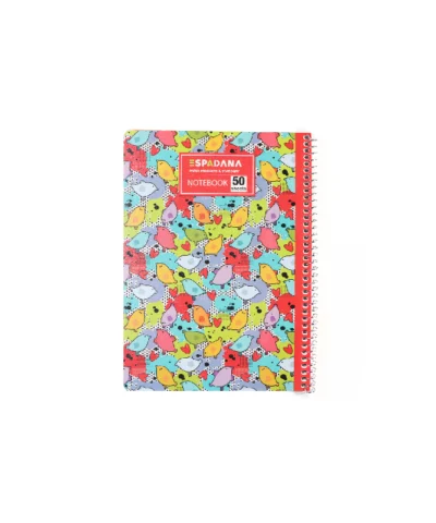 دفتر 50 برگ فنری اسپادانا طرح استیکر جوجه