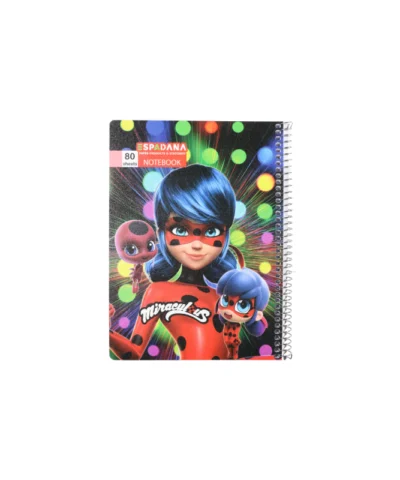 دفتر 80 برگ فنری اسپادانا طرح دخترکفشدوزکی