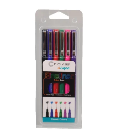 روان نویس نوک نمدی 6رنگ سی کلاس