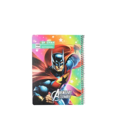 دفتر 100برگ فنری اسپادانا طرح استیکر بتمن