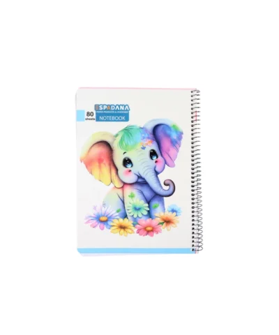 دفتر 80 برگ فنری اسپادانا طرح فیل