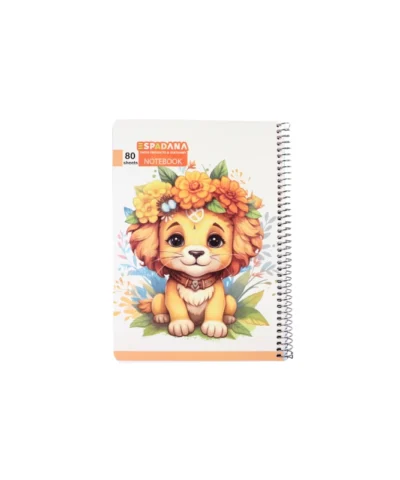دفتر 80 برگ فنری اسپادانا طرح شیر