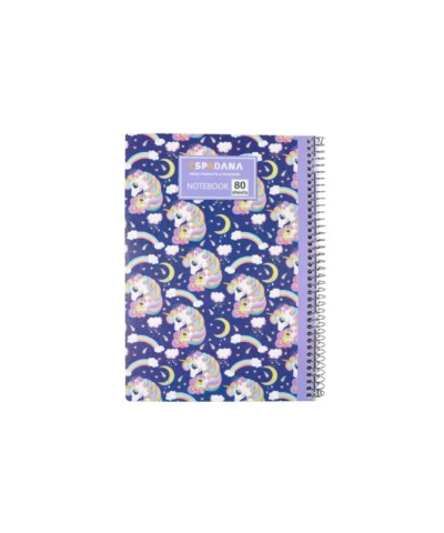 دفتر 80 برگ فنری اسپادانا طرح استیکر یونی