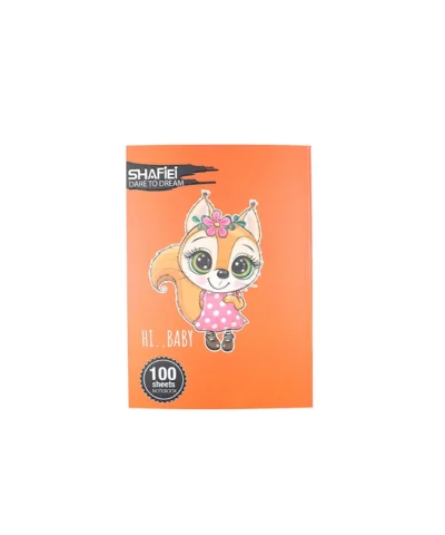دفتر100برگ ته چسب شفیعی طرح روباه نارنجی