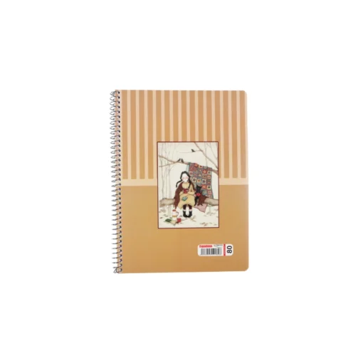 دفتر 80 برگ  فنری اسپادانا طرح دختر روی تنه درخت - Image 2