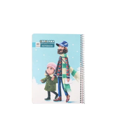 دفتر 80 برگ فنری اسپادانا طرح پدر و دختر