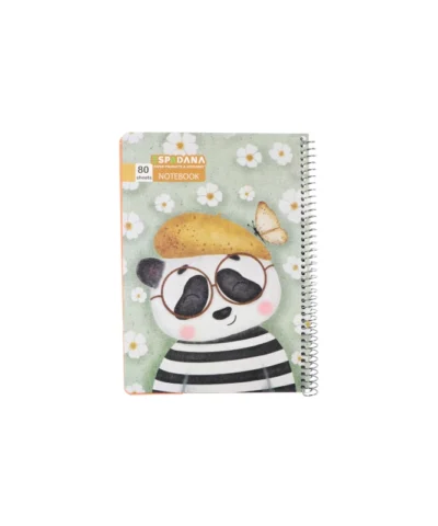 دفتر 80 برگ فنری اسپادانا طرح پاندای عینکی