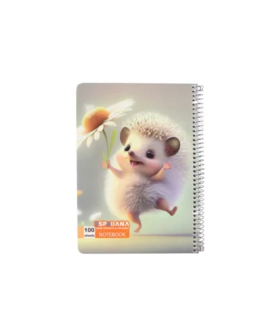 دفتر 100برگ فنری اسپادانا طرح جوجه تیغی