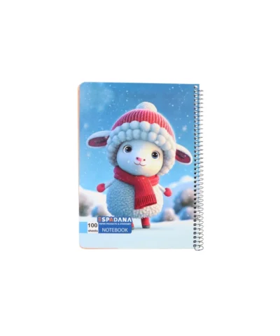 دفتر 100برگ فنری اسپادانا طرح گوسفند زمستون