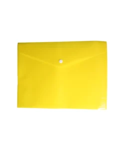 پوشه پلاستیکی دکمه دار زرد A4