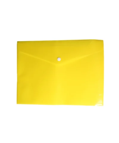 پوشه پلاستیکی دکمه دار زرد A4