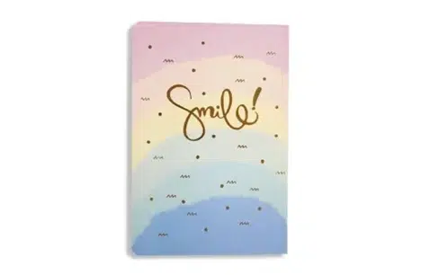 دفتر50برگ ته چسب پاستلی طلاکوب سویل طرح Smile
