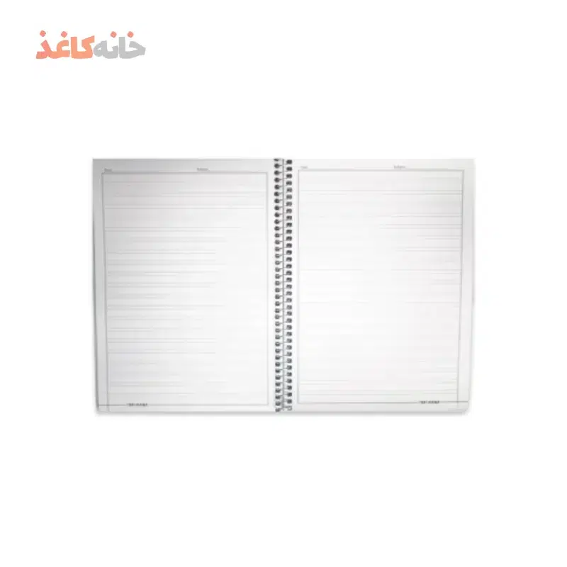دفتر زبان 50 برگ فنری 2 خط اسپادانا طرح صورتی سفید - Image 3