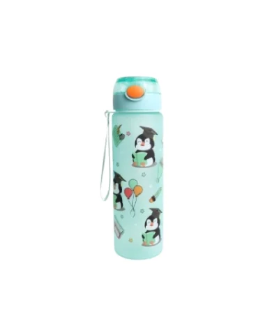 قمقمه نی دار خارجی بدنه مات طرح پنگوئن