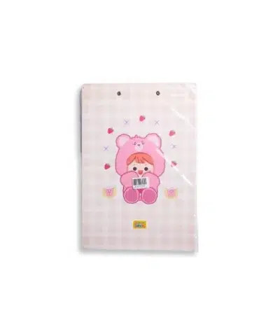 تخته شاسی A4 سویل طرح دختر با لباس خرس صورتی