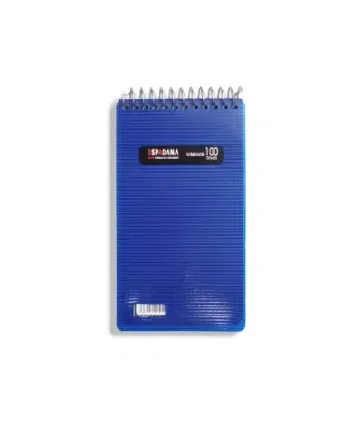 یادداشت 100 برگ طلقی رنگی اسپادانا طرح ابی پررنگ