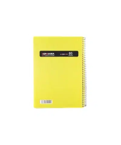 دفتر80برگ فنری طلقی زرد اسپادانا