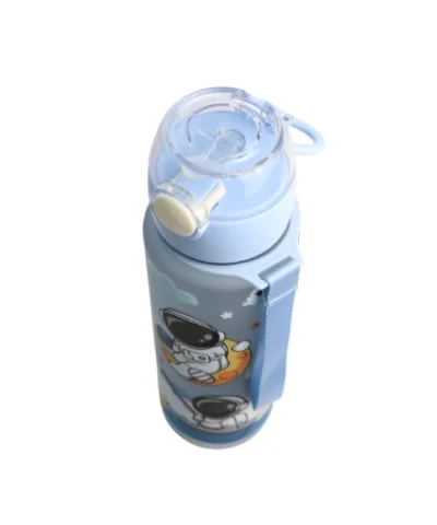 Alternative view of قمقمه نی دار خارجی بدنه مات ورزشی طرح فضانورد ابی