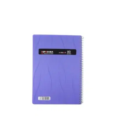 دفتر80برگ فنری طلقی بنفش اسپادانا