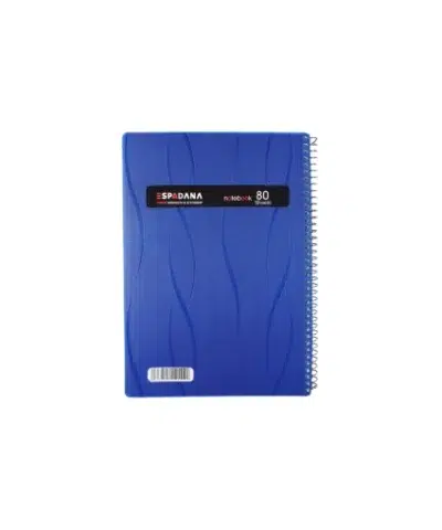 دفتر80برگ فنری طلقی ابی پررنگ اسپادانا