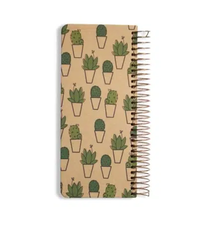 یادداشت تودولیست جلدسخت کرافت سویل طرح کاکتوس های کوچک