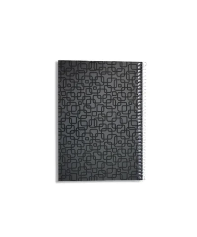 دفتر زبان 50برگ فنری طلقی ریحان طرح مشکی