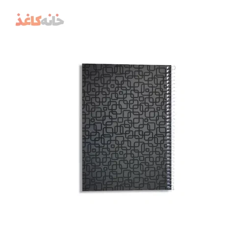 دفتر زبان 50برگ فنری طلقی ریحان طرح مشکی