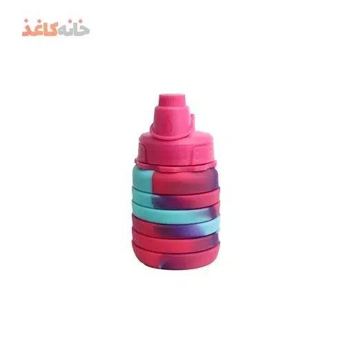 قمقمه سیلیکونی تاشو طرح صورتی پررنگ - Image 2