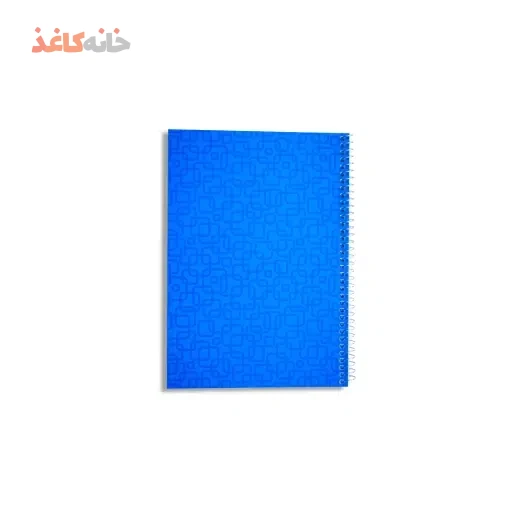 دفتر زبان 50برگ فنری طلقی ریحان طرح ابی پر رنگ