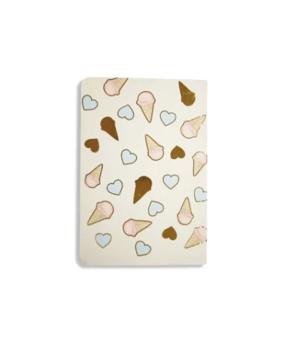 دفتر50برگ ته چسب پاستلی طلاکوب سویل طرح بستنی