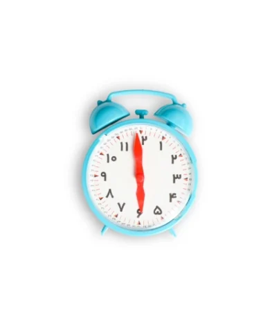 ساعت اموزشی رنگ ابی